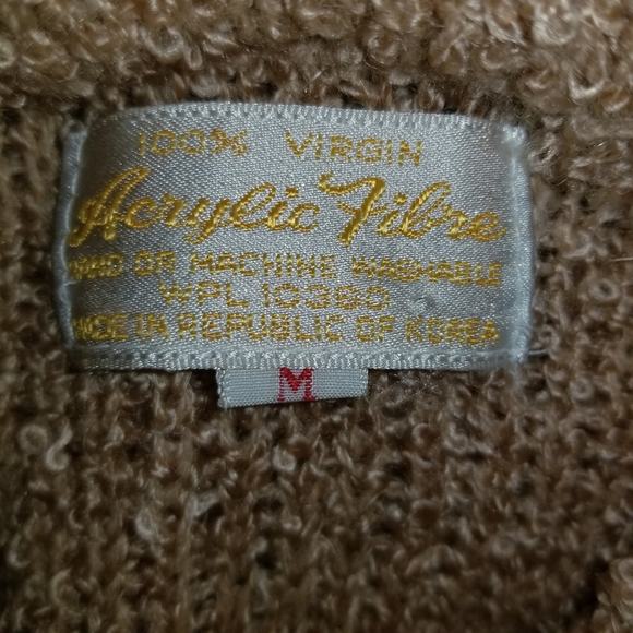 Vintage Tan / Peach Boucle Cowl Neck Sweater - Picture 5 of 5